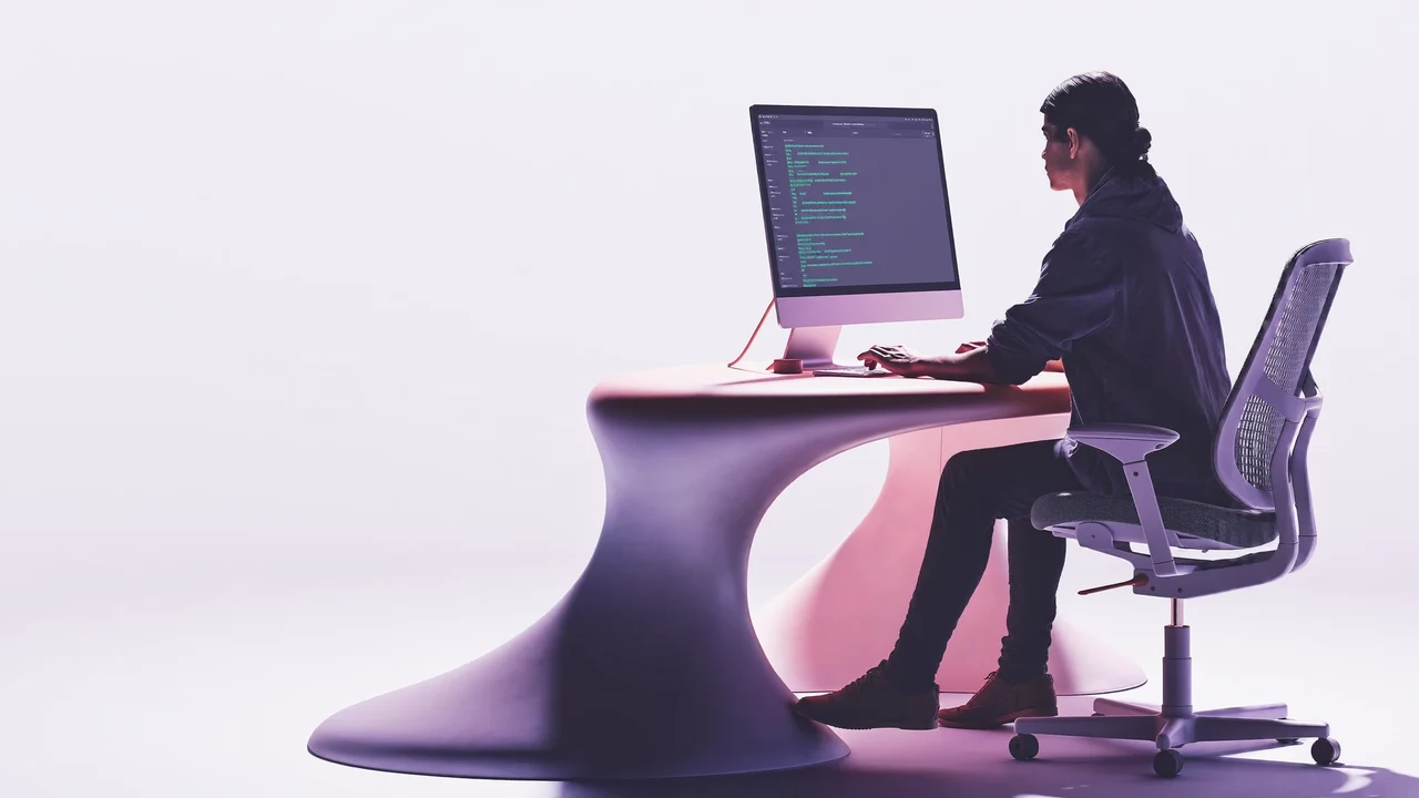 Illustration: Lernumgebung für Online-Programmierkurse als Konzeptbild